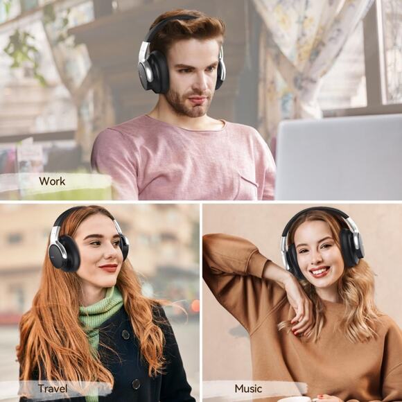 NIB New in Box Ausdom Wireless Noise Cancelling Headphones - Picture 8 of 12